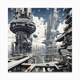 Futuristic City 22 Canvas Print