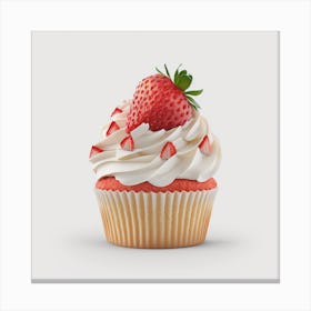 Strawberry Cupcake Canvas Print