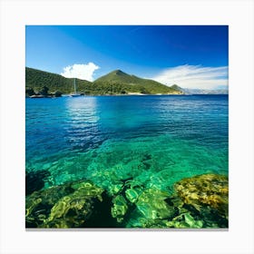 Firefly Crystal Clear Vibrant Blues And Greens For Clear Waters 2 Canvas Print