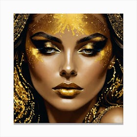 Golden Egyptian Beauty Canvas Print