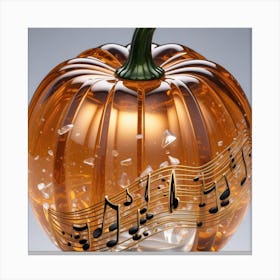 Music Note Pumpkin Canvas Print