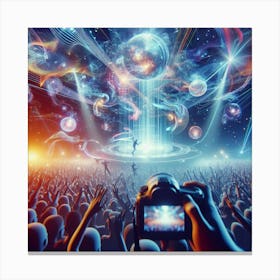 Crowd At A Concert Canvas Print