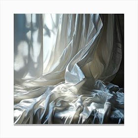 Draped Curtains Canvas Print