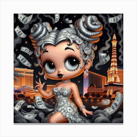 Betty Boop taken over Las Vegas Canvas Print