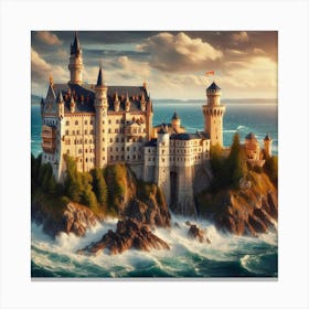 Castle On The Ocean Canvas Print