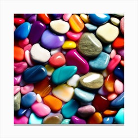 Colorful Pebbles Background Canvas Print