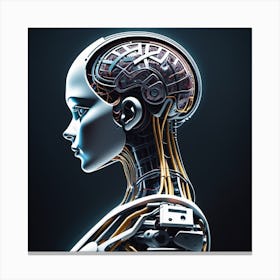3d Rendering Of A Female Robot 6 Canvas Print