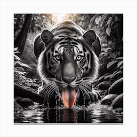 Tiger In The Forest Canvas Print