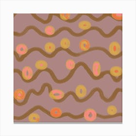 Waves, donuts and circles 2 Canvas Print