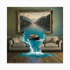 Ship In The Water Canvas Print