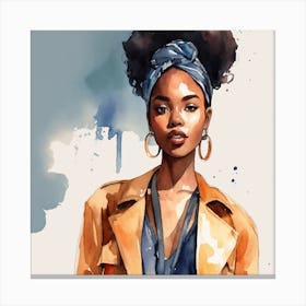 Watercolor Fashion Illustration Canvas Print