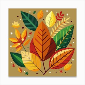 Autumn Leaves Art Print 1 Canvas Print