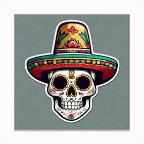 Day Of The Dead Skull 39 Canvas Print