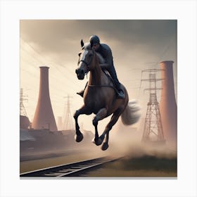 Horse Jumping Canvas Print