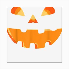 Halloween Pumpkin Smile Pumpkins Scary Zombie Jack O Lantern Canvas Print