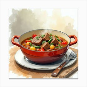 Stew In A Pot Canvas Print