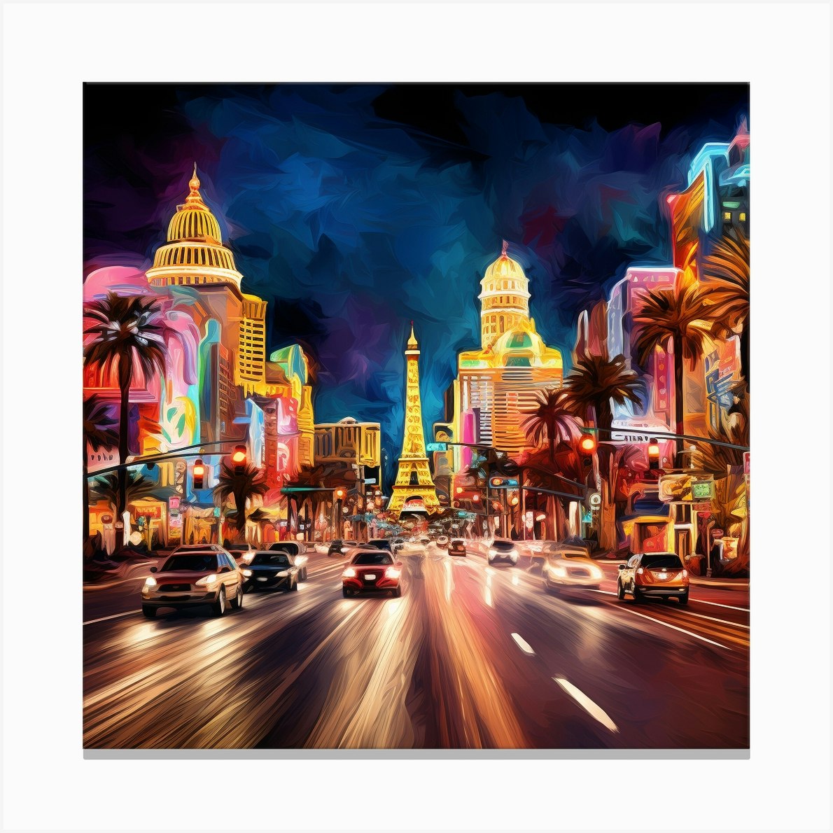 Las Vegas Art Framed 20x20 Painting of New York New York in 