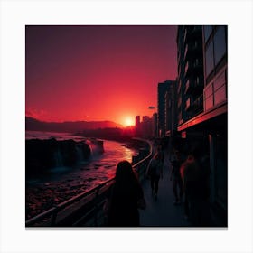 Sunset In Argentina Canvas Print