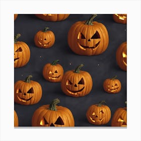 Halloween Pumpkins Canvas Print