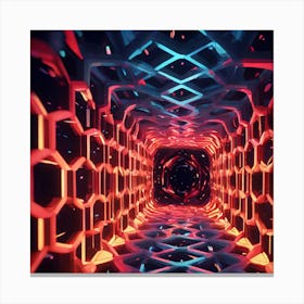 NFT With A Looping Mesmerizing Geometric art print Canvas Print