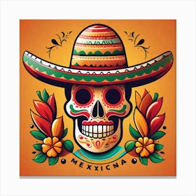 Mexican Skull 92 Canvas Print