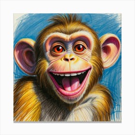 Happy Monkey Canvas Print