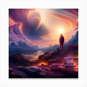 Space desert Canvas Print