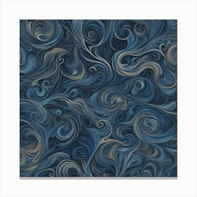 Blue Swirls Canvas Print