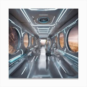 Futuristic Spaceship Interior 1 Canvas Print