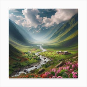 Valley Of Flowers 1 Canvas Print