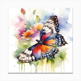 Butterfly  Liquid Ink Canvas Print