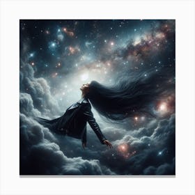 Girl In The Clouds 1 Canvas Print