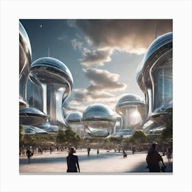 Futuristic City 53 Canvas Print