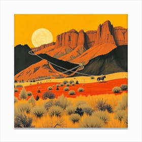 'Sunset In The Desert' Canvas Print