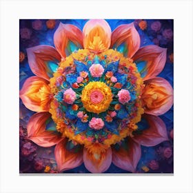 Flower Mandala Canvas Print