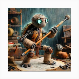 Robot Turtle 2 Canvas Print