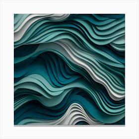 Abstract Wave Pattern Canvas Print