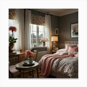 Swedish Bedroom Canvas Print