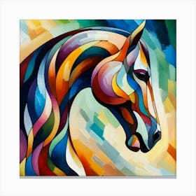 Colorful Horse Painting 5 Canvas Print