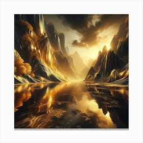 Abstract Mountain Landscape 5 Canvas Print