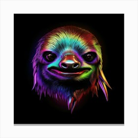 Rainbow Sloth 2 Canvas Print