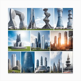 Futuristic Skyscrapers Canvas Print