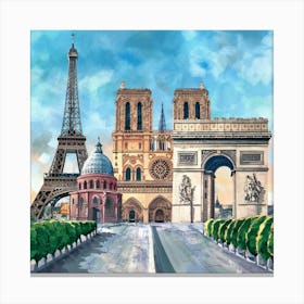 Paris Eiffel Tower 31 Canvas Print