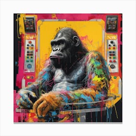 Gorilla In A Machine 1 Canvas Print