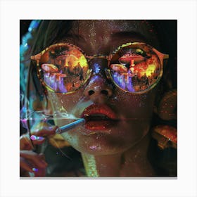 Psychedelic Girl Canvas Print