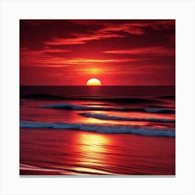 Sunset On The Beach 701 Canvas Print