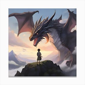 Dragon In The Sky Canvas Print