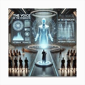 A Detailed Futuristic Scene Showing The Voice Of Canvas Print