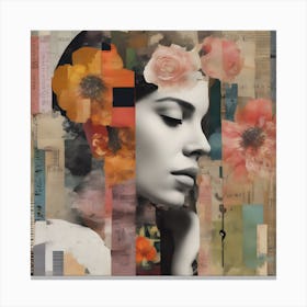 'Love' Collage Of A Woman Canvas Print
