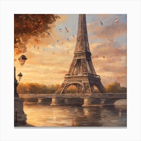 Paris At Sunset Canvas Print